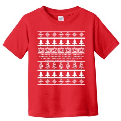 Pixel Robot Ugly Christmas Toddler T-Shirt