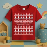 Pixel Robot Ugly Christmas Toddler T-Shirt