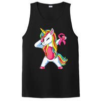 Pink Ribbon Unicorn Breast Cancer Awareness PosiCharge Competitor Tank