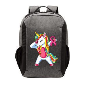 Pink Ribbon Unicorn Breast Cancer Awareness Vector Backpack