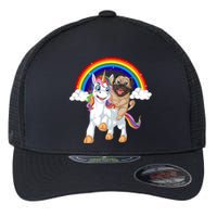 Pug Riding Unicorn Flexfit Unipanel Trucker Cap