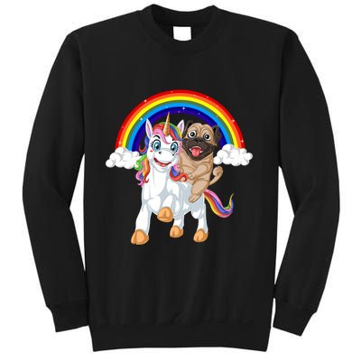 Pug Riding Unicorn Sweatshirt