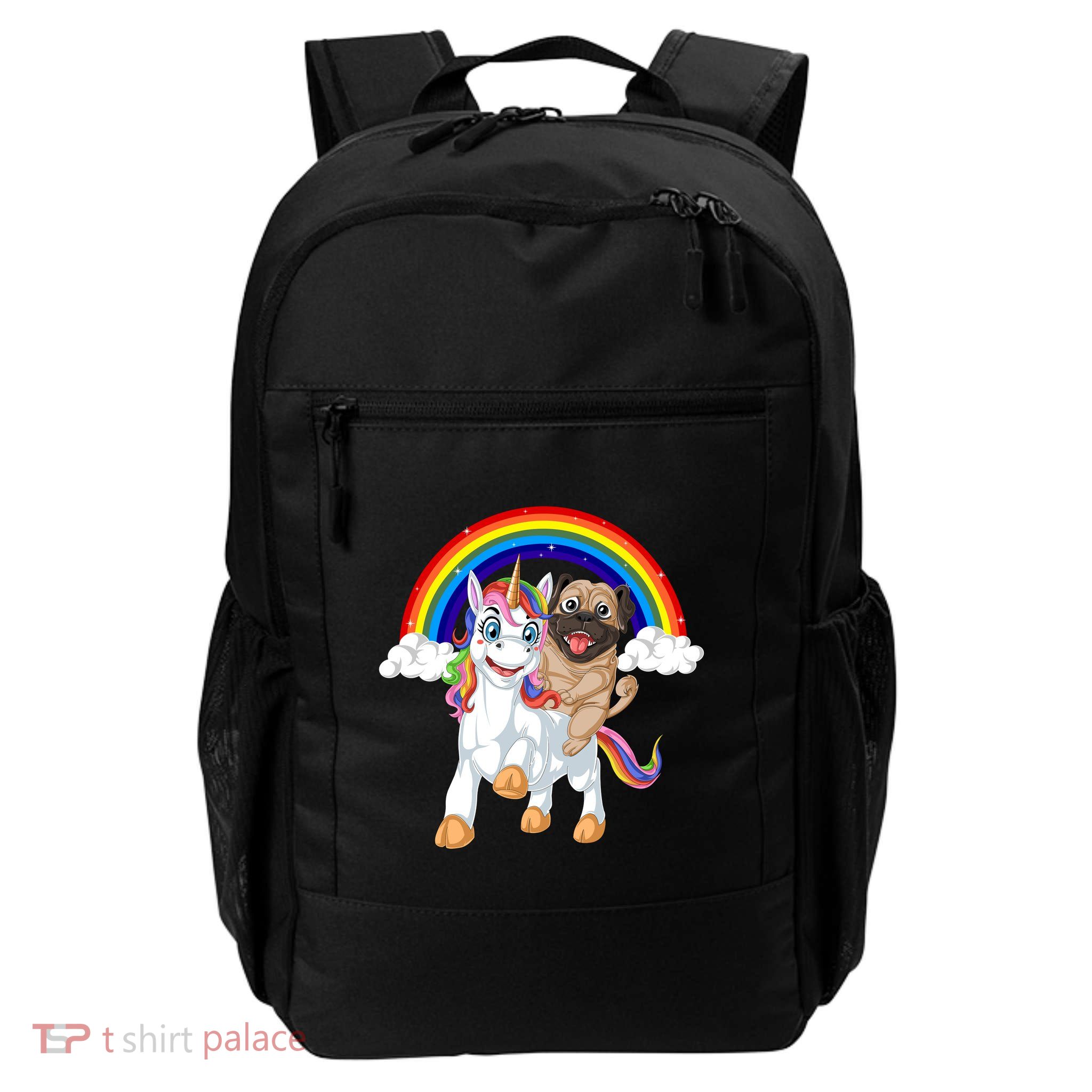 Pug Riding Unicorn Backpack
