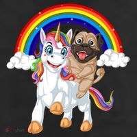 Pug Riding Unicorn 25L Jumbo Tote