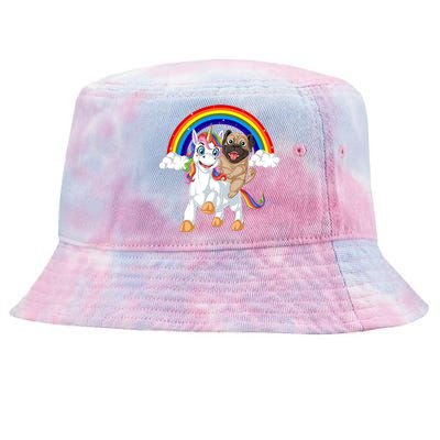 Pug Riding Unicorn Tie-Dyed Bucket Hat