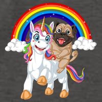 Pug Riding Unicorn Vector Backpack