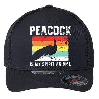 Peacock Retro Vintage Flexfit Unipanel Trucker Cap