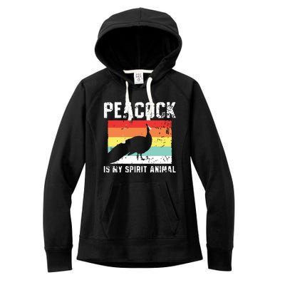 Peacock Retro Vintage Women's Fleece Hoodie