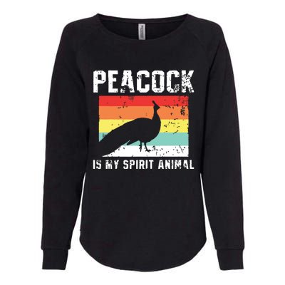 Peacock Retro Vintage Womens California Wash Sweatshirt