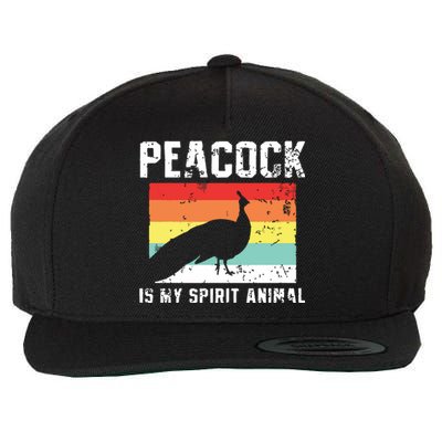 Peacock Retro Vintage Wool Snapback Cap