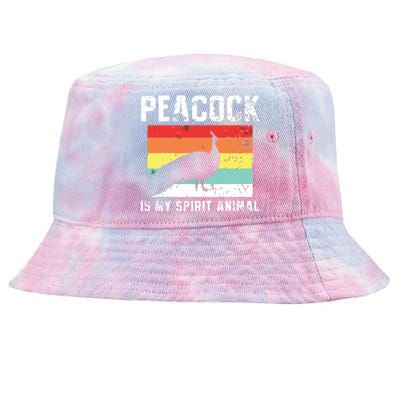 Peacock Retro Vintage Tie-Dyed Bucket Hat