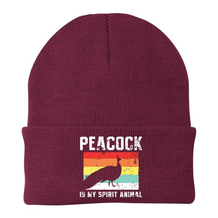 Peacock Retro Vintage Knit Cap Winter Beanie