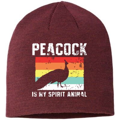 Peacock Retro Vintage Sustainable Beanie