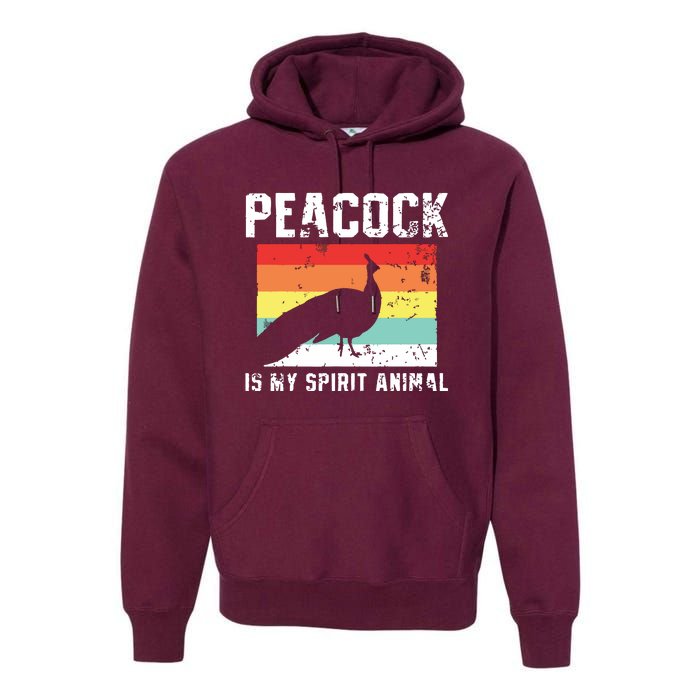 Peacock Retro Vintage Premium Hoodie