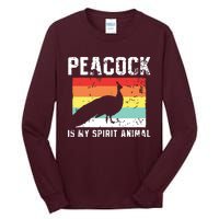 Peacock Retro Vintage Tall Long Sleeve T-Shirt