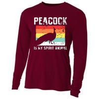 Peacock Retro Vintage Cooling Performance Long Sleeve Crew