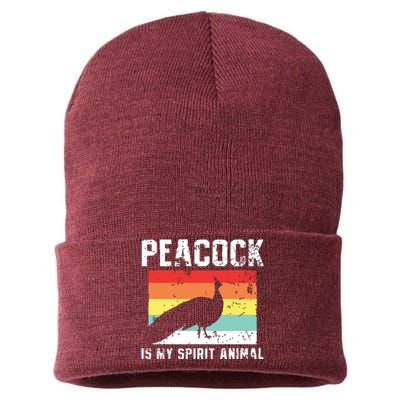 Peacock Retro Vintage Sustainable Knit Beanie