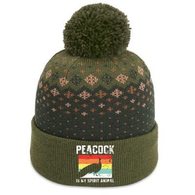 Peacock Retro Vintage The Baniff Cuffed Pom Beanie