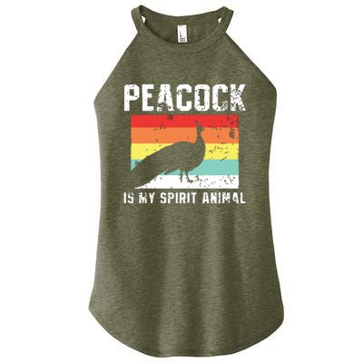 Peacock Retro Vintage Women’s Perfect Tri Rocker Tank