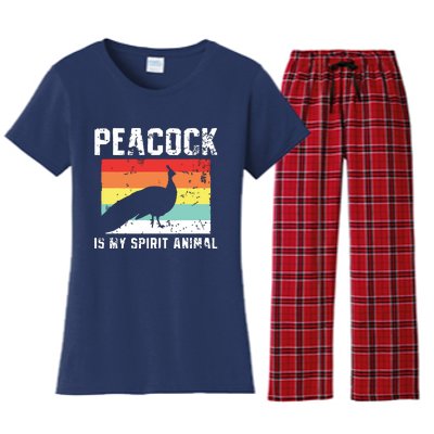 Peacock Retro Vintage Women's Flannel Pajama Set