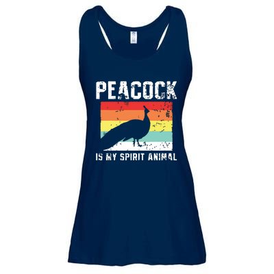 Peacock Retro Vintage Ladies Essential Flowy Tank