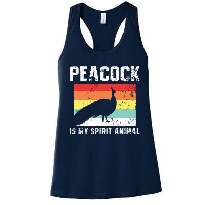 Peacock Retro Vintage Women's Racerback Tank