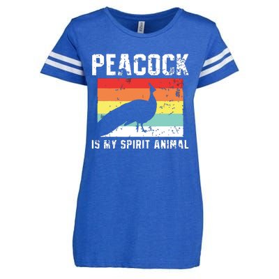 Peacock Retro Vintage Enza Ladies Jersey Football T-Shirt