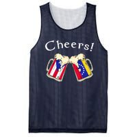 Puerto Rico Venezuela Flag Cheers Beer Grown Patriot Country Tank Top Mesh Reversible Basketball Jersey Tank