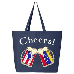 Puerto Rico Venezuela Flag Cheers Beer Grown Patriot Country Tank Top 25L Jumbo Tote