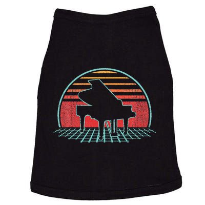 Piano Retro Vintage 80s Player Pianist Musician Gift Doggie Tank