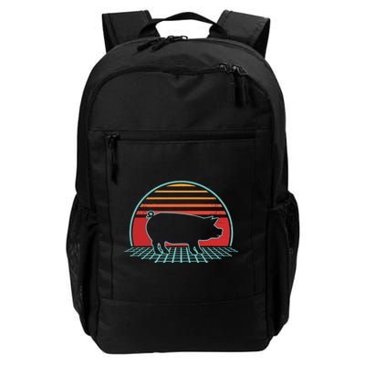 Pig Retro Vintage 80s Style Farm Animal Lover Gift Backpack
