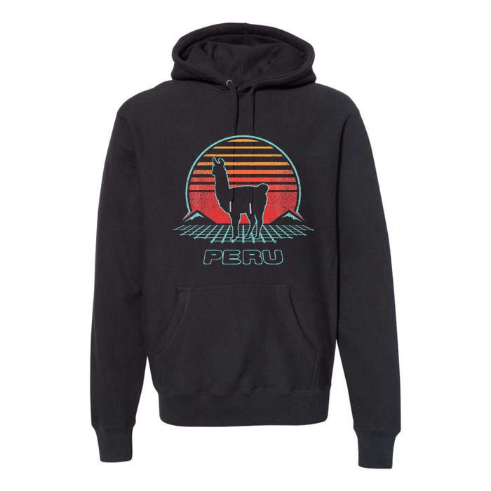 Peru Retro Vintage 80s Style Premium Hoodie