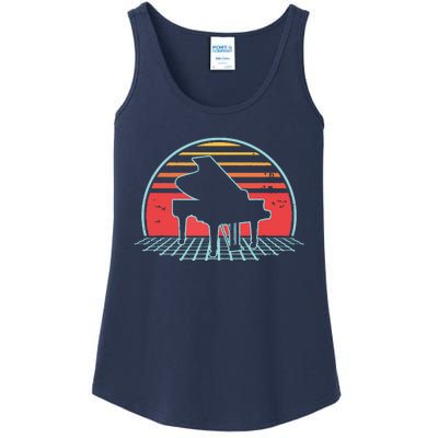 Piano Retro Vintage 80s Player Pianist Musician Gift Ladies Essential Tank