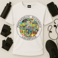 Psychedelic Research Volunteer Cooling Performance Crew T-Shirt
