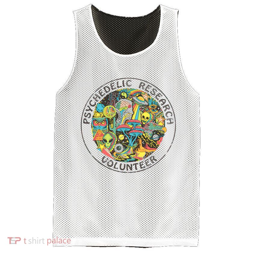 Psychedelic Research Volunteer Mesh Reversible Basketball Jersey Tank