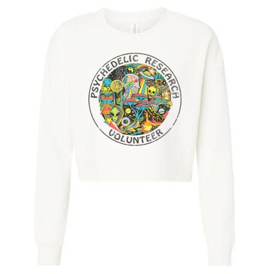 Psychedelic Research Volunteer Cropped Pullover Crew