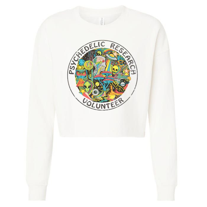 Psychedelic Research Volunteer Cropped Pullover Crew