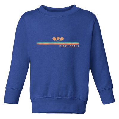 Pickleball Retro Vintage Pickleball Funny Gift Toddler Sweatshirt