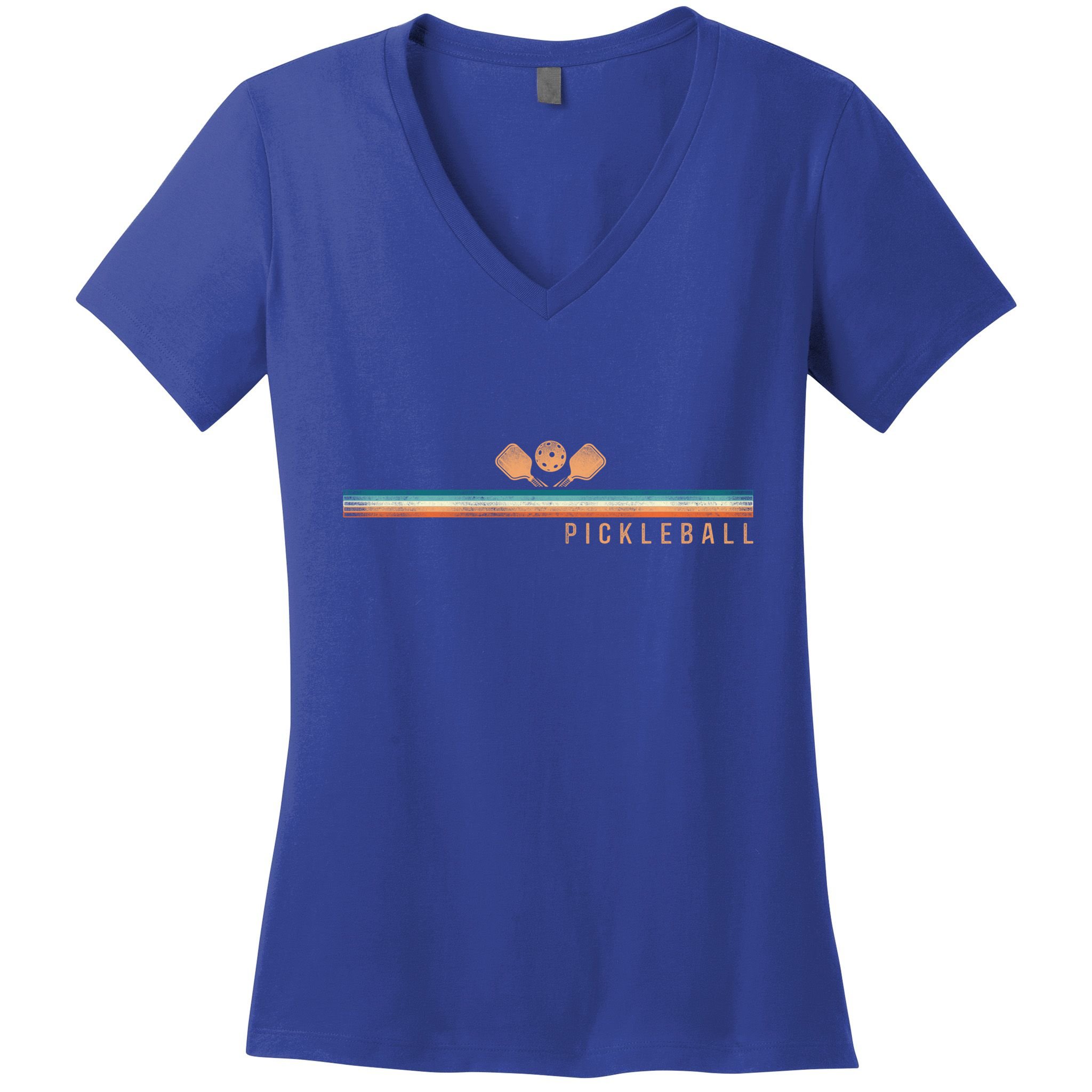 Pickleball Retro Vintage Pickleball Funny Gift Women's V-Neck T-Shirt
