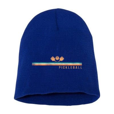 Pickleball Retro Vintage Pickleball Funny Gift Short Acrylic Beanie