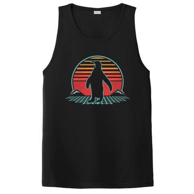 Penguin Retro Vintage 80s Style Animal Lover Gift Cool Gift PosiCharge Competitor Tank