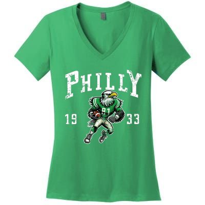 Philadelphia Retro Vintage Classic Pennsylvania Gift Women's V-Neck T-Shirt