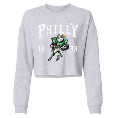 Philadelphia Retro Vintage Classic Pennsylvania Gift Cropped Pullover Crew