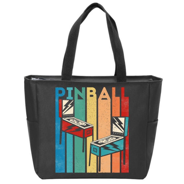 Pinball Retro Vintage Multiball Pinball Machine Zip Tote Bag