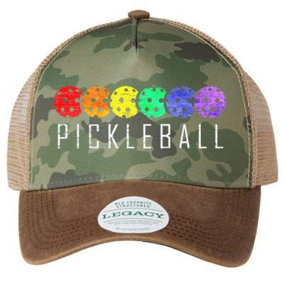 Pickleball Retro Vintage Paddle Sports Funny Player Legacy Tie Dye Trucker Hat