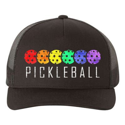 Pickleball Retro Vintage Paddle Sports Funny Player Yupoong Adult 5-Panel Trucker Hat