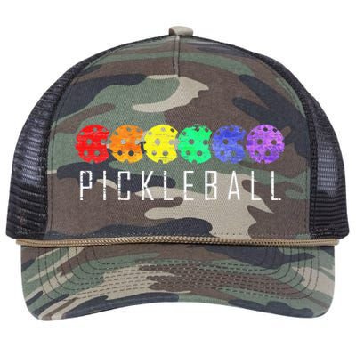 Pickleball Retro Vintage Paddle Sports Funny Player Retro Rope Trucker Hat Cap