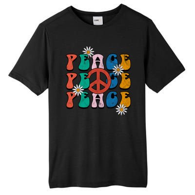 Peace Retro Vintage Sunflower Tall Fusion ChromaSoft Performance T-Shirt