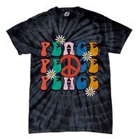 Peace Retro Vintage Sunflower Tie-Dye T-Shirt