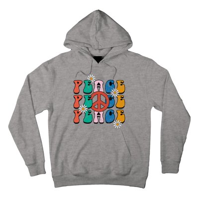 Peace Retro Vintage Sunflower Hoodie